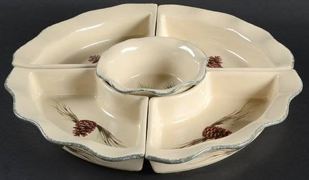 Northwoods 5 Piece Lazy Susan (4 side sections & 1 center)