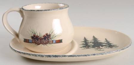 Northwoods Snack Tray & Soup Mug Set