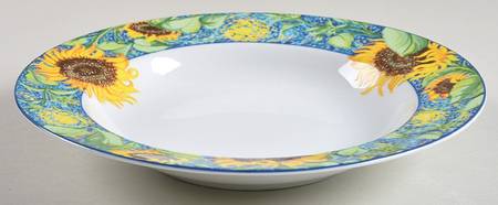 Van Goghs Sunflower Large Rim Soup Bowl