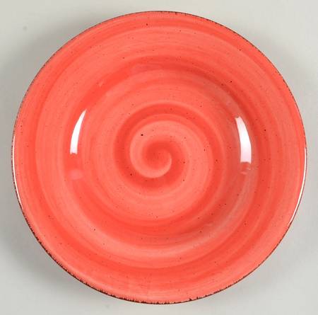 Twist Coral Salad Plate