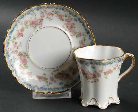 Schleiger 271-4 Flat Demitasse Cup & Saucer Set
