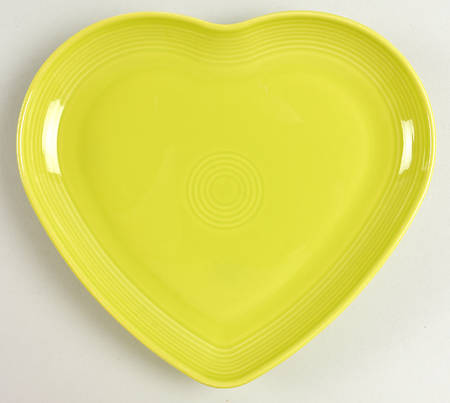 Fiesta Lemongrass (Intro 2009) 9" Heart Plate