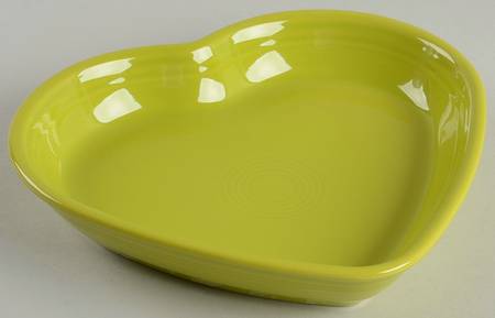 Fiesta Lemongrass (Intro 2009) 9" Heart Shaped Bowl
