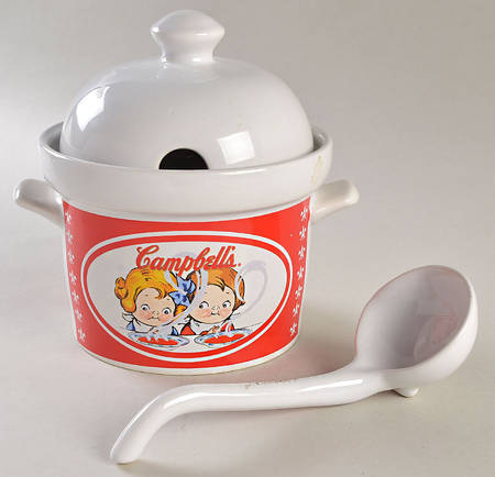 Campbell's Soup Tureen & Lid W/Ladle