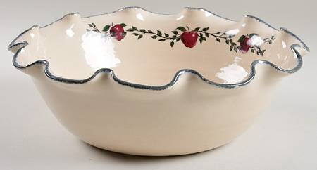 Apple Scalloped Serving Bowl