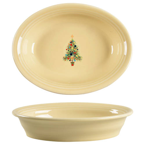 Fiesta Christmas Tree 10" Oval Vegetable Bowl