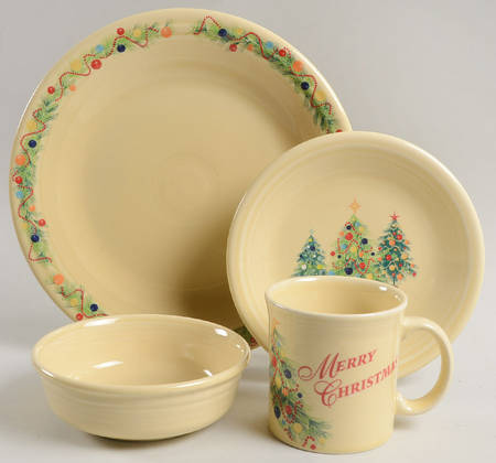 Fiesta Christmas Tree 4 Piece Place Setting