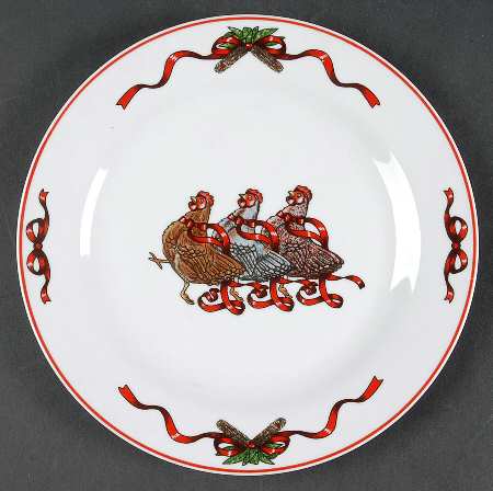 12 Days of Christmas Salad Plate