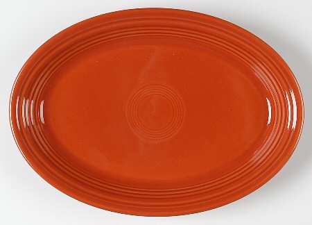Fiesta Paprika (Intro 2010) 13" Oval Serving Platter by Homer Laughlin 
