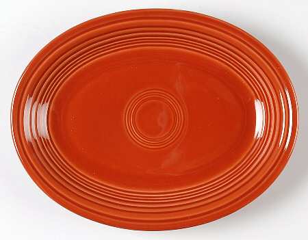 Fiesta Paprika (Intro 2010) 11" Oval Serving Platter by Homer Laughlin 
