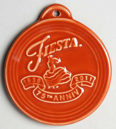 Fiesta Paprika (Intro 2010) 75th Anniversary Ornament by Homer Laughlin 