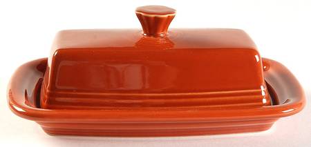 Fiesta Paprika (Intro 2010) Extra Large 1/4 Lb Covered Butter by Homer Laughlin 