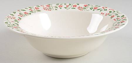 Holly Berry Rim Cereal Bowl