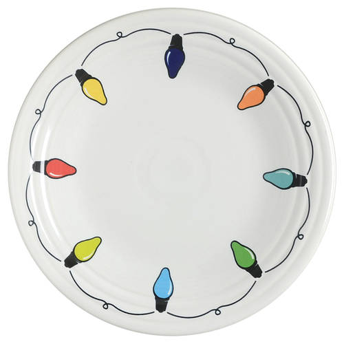 Fiesta Christmas Lights Luncheon Plate