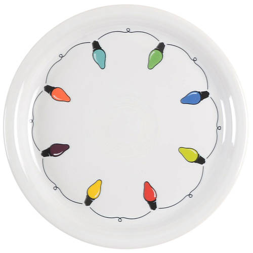 Fiesta Christmas Lights 9" Round Buffet Plate
