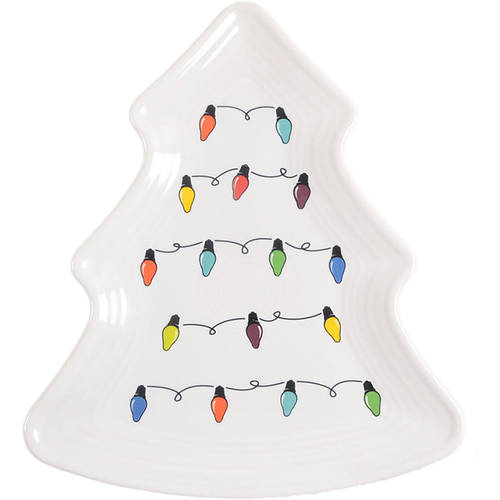 Fiesta Christmas Lights Tree Shaped Plate