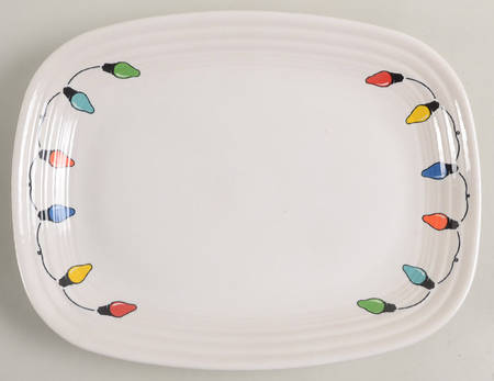 Fiesta Christmas Lights 11" Rectangular Serving Platter