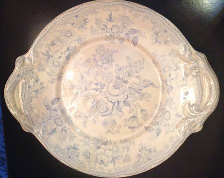 Asiatic Pheasants Handled Cake Plate