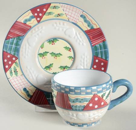 Heartwarming Holiday Flat Cup & Saucer Set