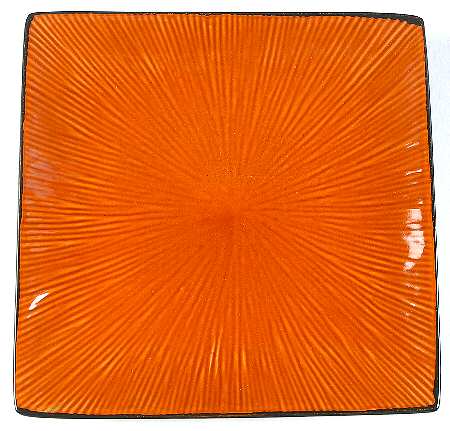 Orange Bamboo Salad Plate