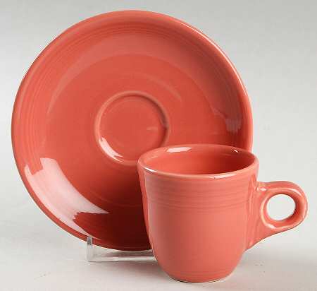 Fiesta Flamingo (Intro 2012) Flat Demitasse Cup & Saucer Set