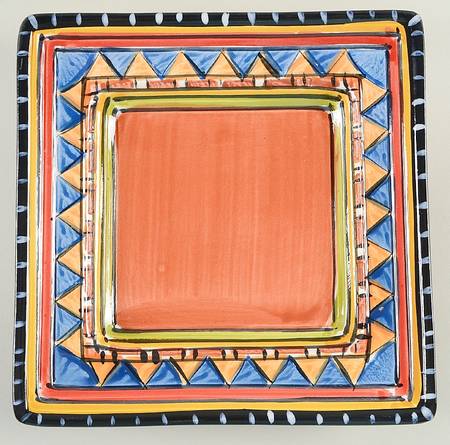 Desert Sand Square Salad Plate