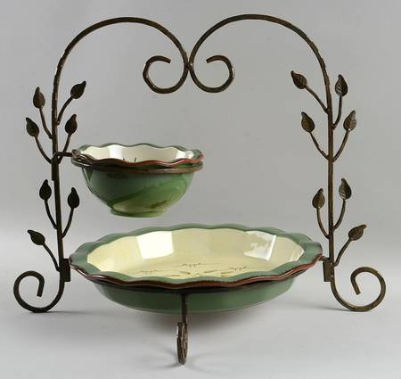 Apple Orchard Collection Chip & Dip Set w/Metal Stand (DIB, PIEP12)