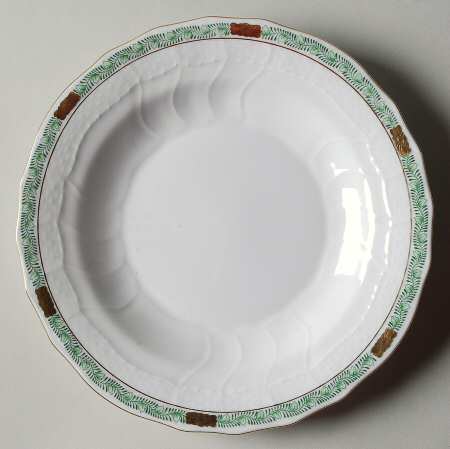 Chinese Bouquet Garland Green Dessert/Pie Plate