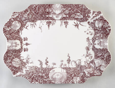 Les Maisons Enchantees 19" Rectangular Serving Platter