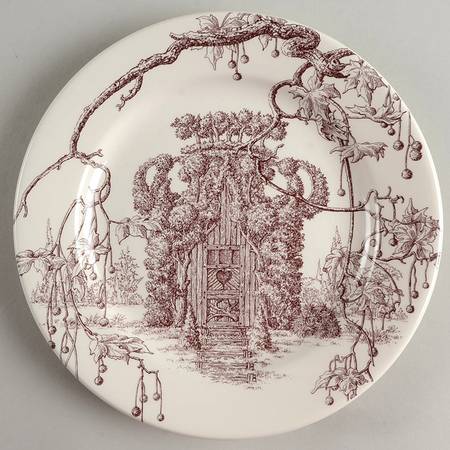 Les Maisons Enchantees Salad/Dessert Plate