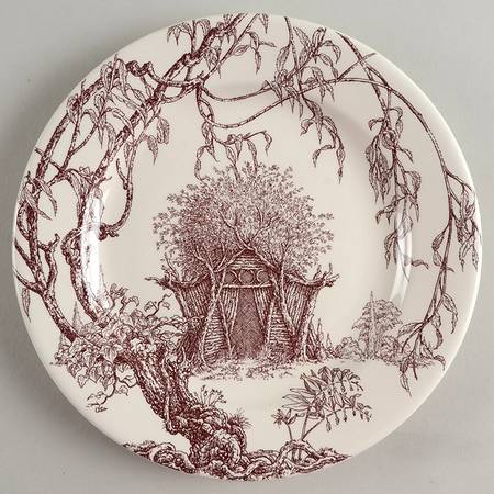 Les Maisons Enchantees Salad/Dessert Plate