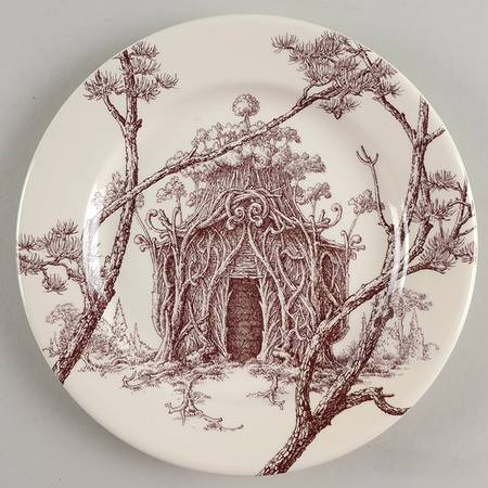 Les Maisons Enchantees Salad/Dessert Plate