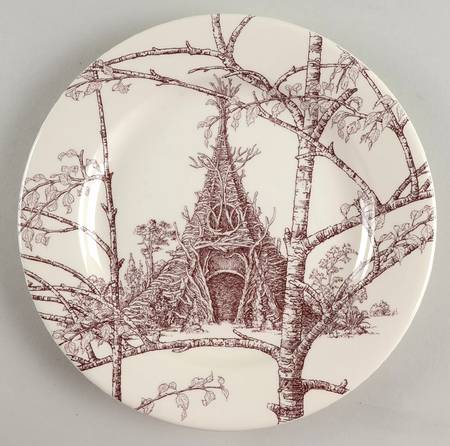 Les Maisons Enchantees Salad/Dessert Plate