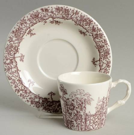 Les Maisons Enchantees Flat Demitasse Cup & Saucer Set
