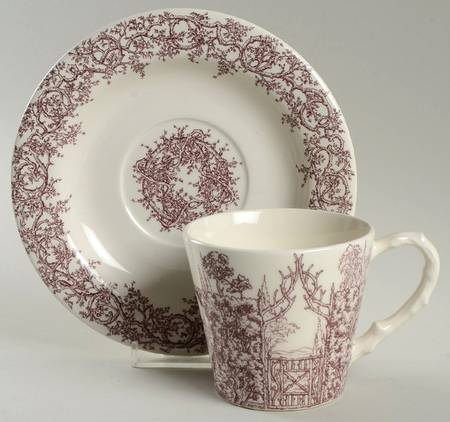 Les Maisons Enchantees Flat Cup & Saucer Set