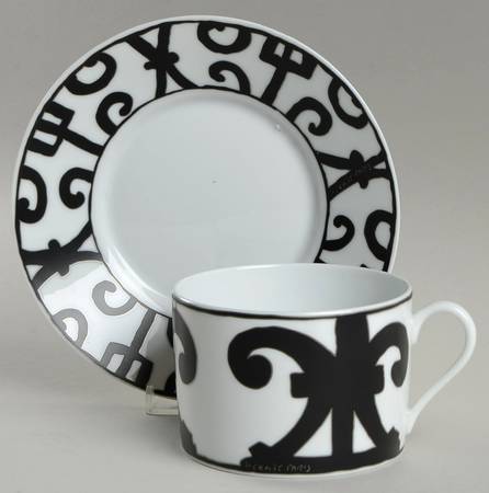 Balcon du Guadalquivir Black Breakfast Cup & Saucer Set