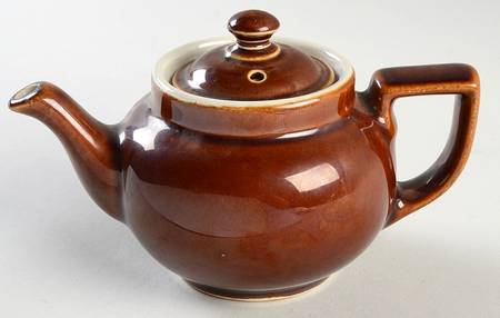 Brown Boston Individual Teapot & Lid by Hall