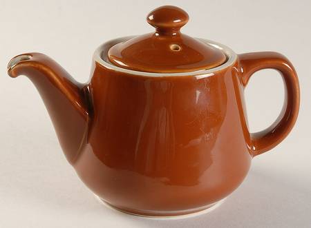 Brown Individual Teapot & Lid by Hall