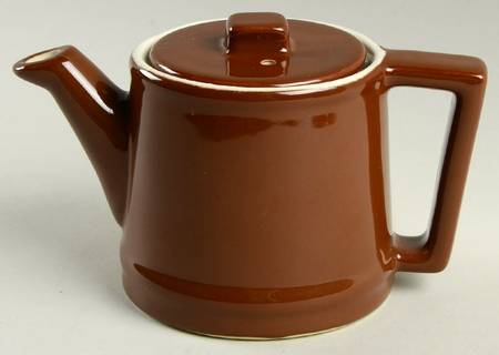 Brown Individual Teapot & Lid by Hall