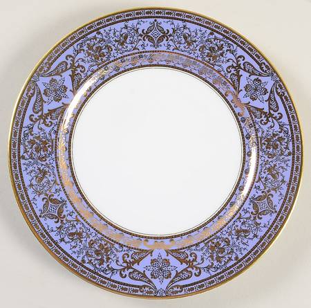Matignon Lavender and Gold Salad/Dessert Plate