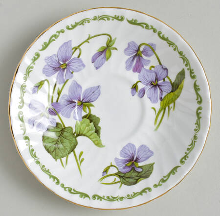 Flower of the Month Saucer for Flat Cup
