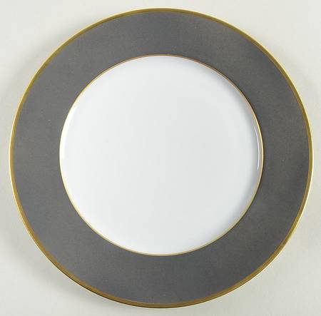 Color Block Gold Grey Salad/Dessert Plate