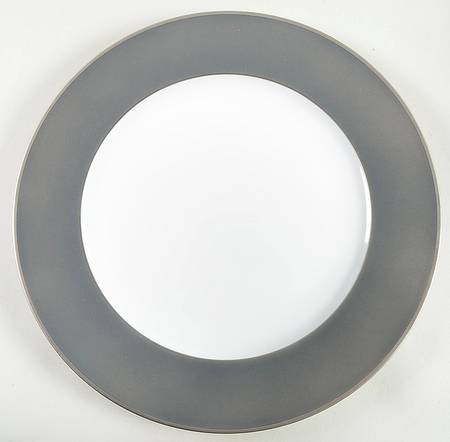 Color Block Platinum Grey Service Plate (Charger)