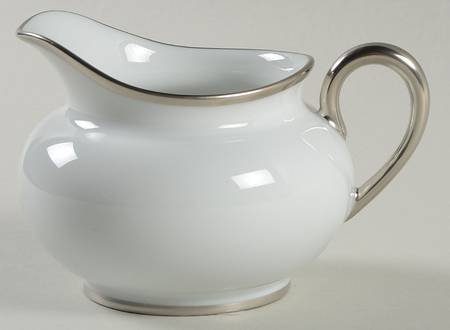 Color Block Platinum White Creamer by Haviland