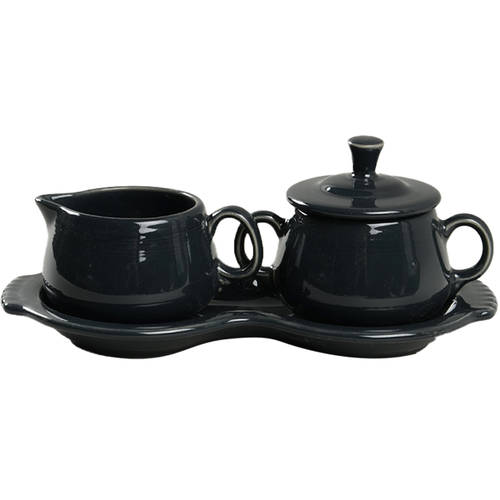 Fiesta Slate (Intro 2015) Creamer & Sugar with Lid & Tray Set