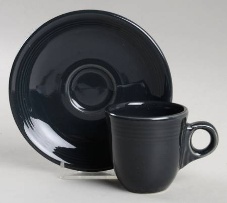Fiesta Slate (Intro 2015) Flat Demitasse Cup & Saucer Set