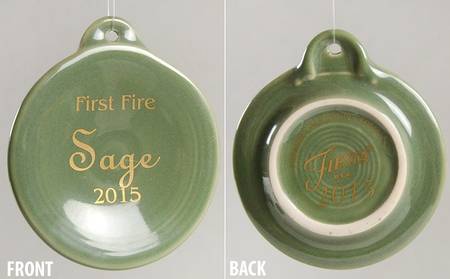 Fiesta Sage Green (Intro 2015) 2015 First Fire Ornament