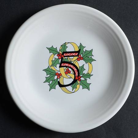 Fiesta Twelve Days of Christmas Salad/Dessert Plate