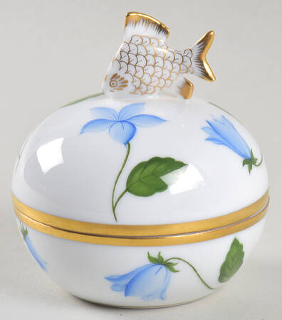 Campanulle Small Round Bon Bon & Lid by Herend