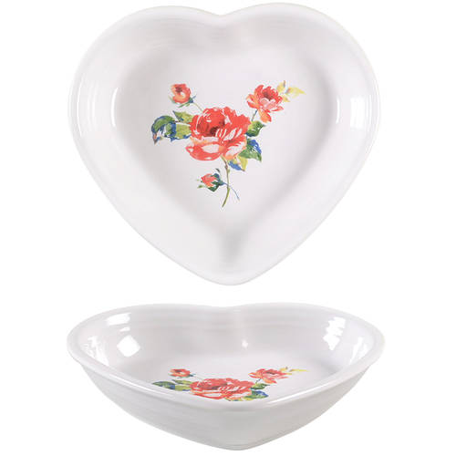 Fiesta Floral Bouquet 7" Heart Shaped Bowl by Homer Laughlin 